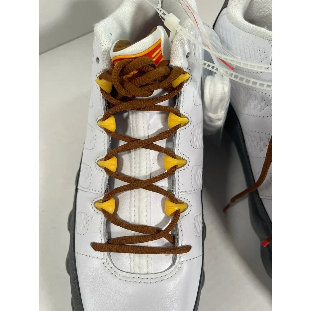Air Jordan 9 Retro Golf Barons White Grey Yellow Mens 10.5 FJ5934-100